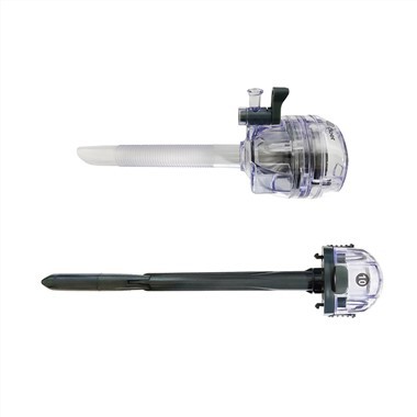 Trocar laparoscopic de unică folosință cu lamă